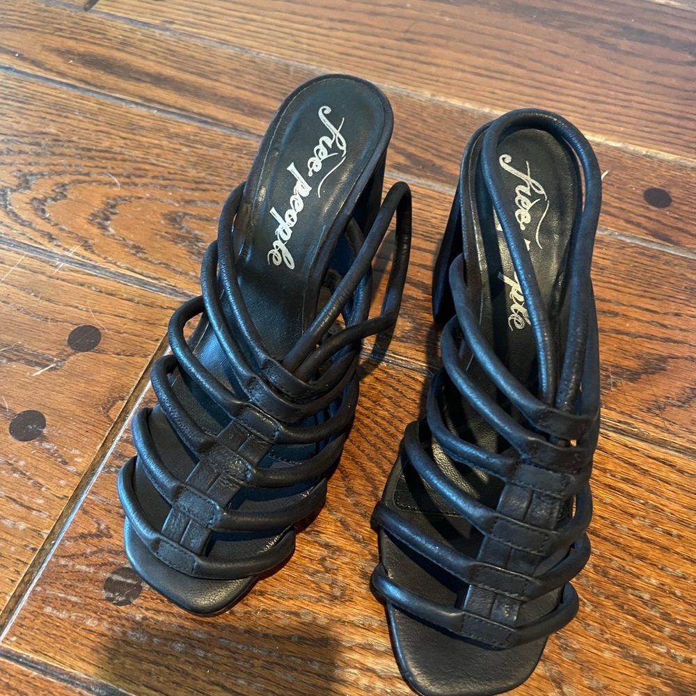 Free people, black sandals, only worn twice.